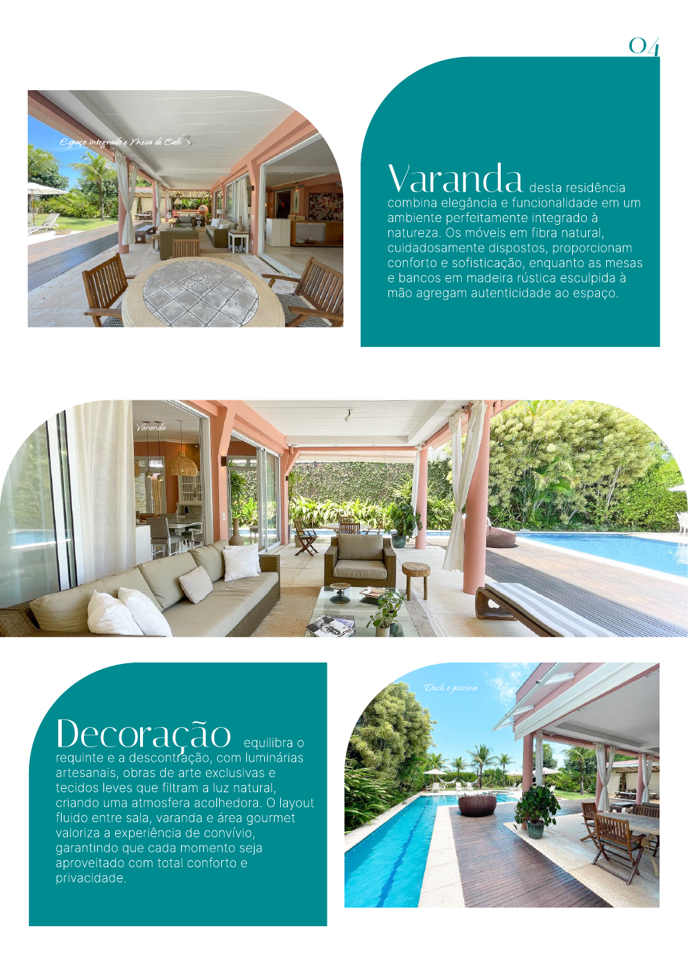 Página sobre varanda e decoração