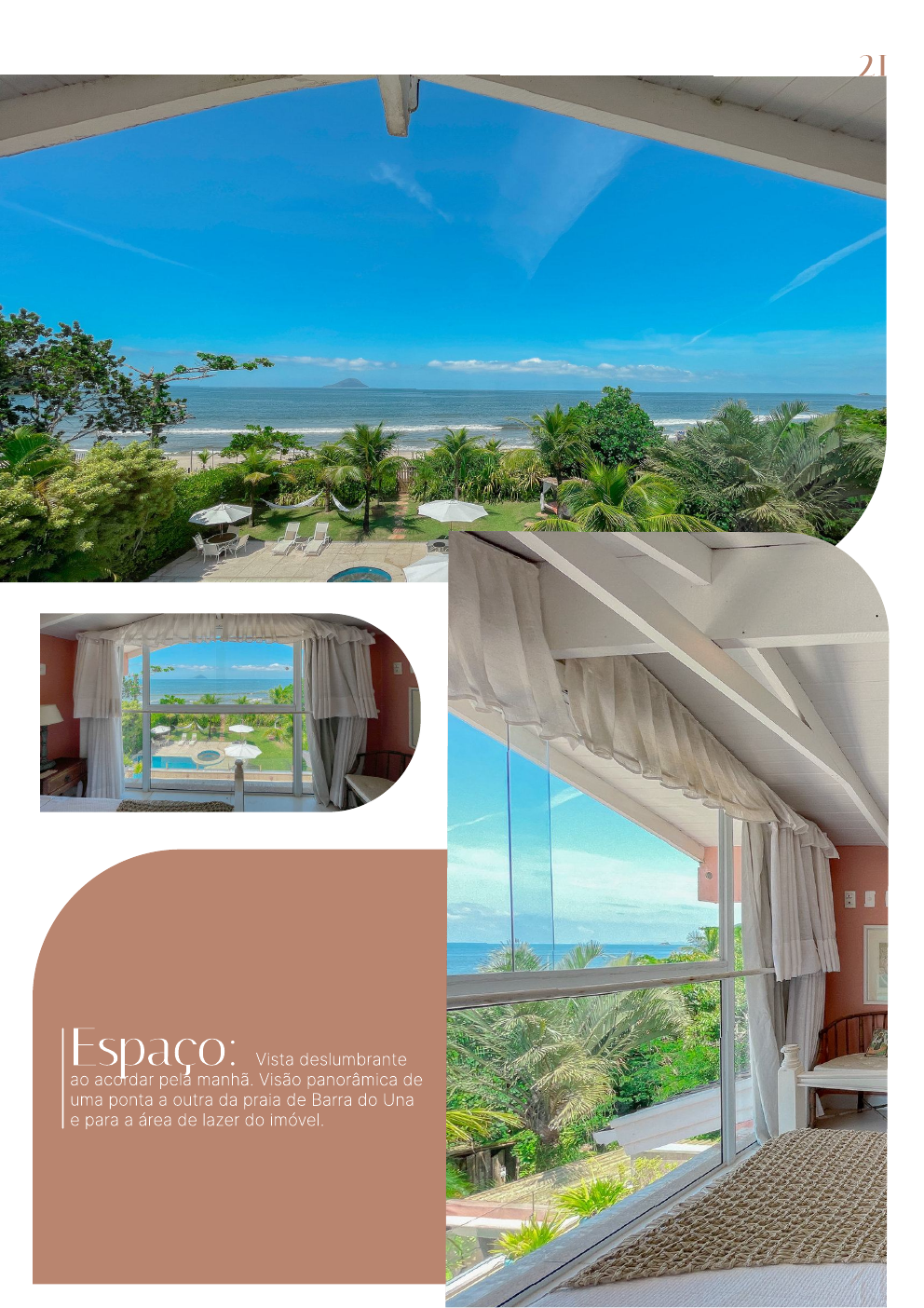 Página com vista para o mar