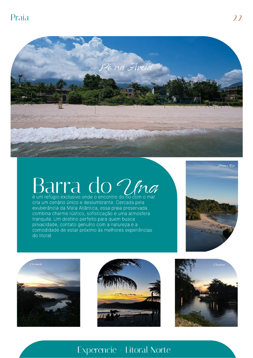 Página sobre a praia