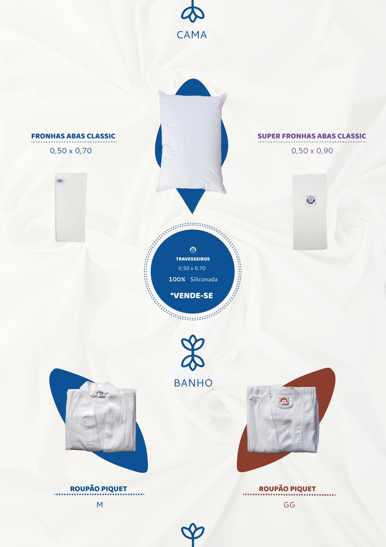 Página de fronhas e kit banho Terra Cotton